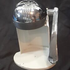 Juice O Mat Vintage Art Deco 1940s Hand Operated Juicer Silver Chrome White 452C picture