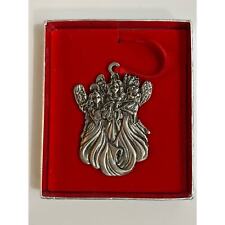 Wallace Silversmiths Pewter Angel Trio Ornament NIB picture
