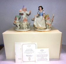 Lenox Disney Snow White & Seven Dwarfs Candlesticks New Open Box COA picture