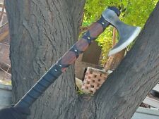 Handmade Ragnar Lothbrok Carbon Steel Blade Throwing Axe  Ashwood Handle picture