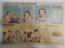 Post Grape Nuts Cereal Ad: Beth Saves The Birthday  from 1930's 11 x 15 inches picture