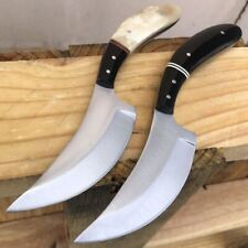 2 BEAUTIFUL CUSTOM HANDMADE 11 INCHES LONG IN HIGH CARBON STEEL HUNTING KNIFE  picture