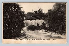 Elyria OH, West Falls In Black River, Ohio Vintage Postcard picture