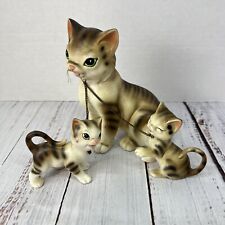 Vintage Lipper and Mann Striped Tabby Cat Chained to Kittens READ picture