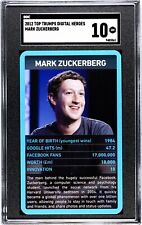 2012 Top Trumps Digital Heroes Mark Zuckerberg SGC 10 Pop 1 Rookie Facebook Rare picture