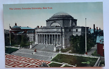 NY Postcard New York City Columbia University The Library building bird's eye picture