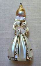 Vintage Soffieria De Carlini Medieval Lady Princess Glass Christmas Ornament picture