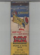 Matchbook Cover Minneapolis Moline Dealer Brown & Daves Bros Conway, AR picture