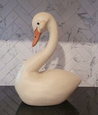 Ike & Sandy Spillman White Swan Statue Sculpture • 1976-1986 Vintage Signed 13'' picture