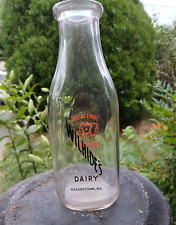 Two Color WILHIDE'S DAIRY HAGERSTOWN MD Milk Bottle VERY RARE Quart picture