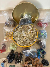 Vintage Lot of Buttons And Tin picture