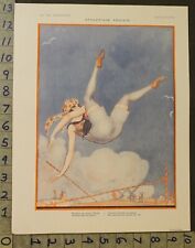 1923 POLE VAULT SEXY WOMAN SPORT DECO ART ATHLETE PARIS FRENCH PRINT 27688 picture