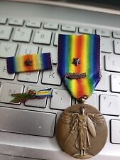 WW1-US Marine Victory Medal With Ribbon ,Palms on Medal picture