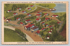 Lexington Kentucky Fisher's Camp in the Hills Linen Postcard picture