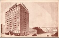 DES MOINES, Iowa Postcard THE BROWN HOTEL Artist's Street View c1950s Unused picture