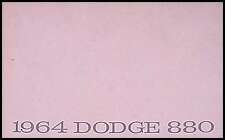 1964 Dodge 880 Prestige Portfolio Brochure picture