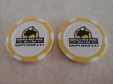 BWW Buffalo Wild Wings Happy Hour 2-4-1 chips (x2) double-sided, very rare picture