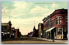 Jackson Minnesota~Main Street South~Downtown Shopping~Street Clock~1909 PC picture