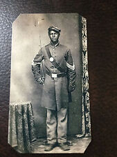 Civil War African American Union Soldier tintype #C841RP picture