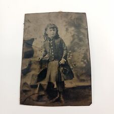 Vintage Antique Tintype Photo Handsome Little Person Portrait picture
