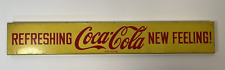 ORIGINAL VINTAGE 1960's COCA COLA DOOR PUSH BAR ADVERTISING METAL SIGN 20