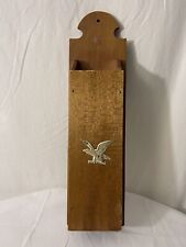 Vintage MCM Wooden Fireplace Wall Mount Long Match Holder 14