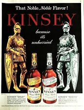 Kinsey Whisky Ad vintage 1948 knight  armor original whiskey advertisement picture