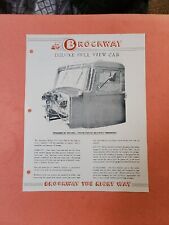  1950's? Brockway Trucks Deluxe Full View Cab Brochure Flyer picture