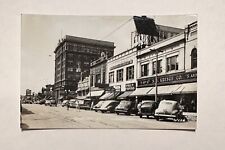 1940s Waukegan IL Genesee Street View Classic Cars Postcard RPPC Street Kresge picture