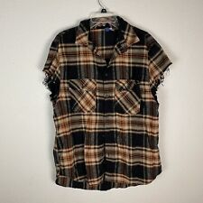 Divided Plaid Button Up Shirt Size Large picture