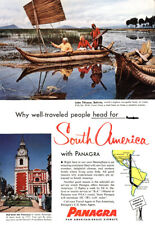 1955 Panagra Airways: Lake Titicaca Bolivia Vintage Print Ad picture