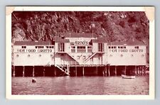 Catalina Island CA-California, Arno's Sea Food Grotto, Antique Vintage Postcard picture