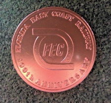 FLORIDA EAST COAST RAILWAY 100th Anniversary Coin 1896-1996 Flagler System Train picture