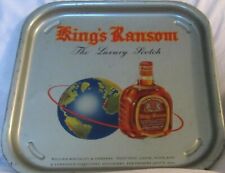 The Luxury Scotch King's Ransom Vintage Metal Advertising Tray   13 x 13 Inches picture