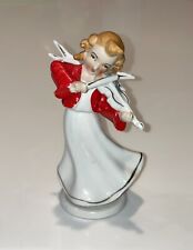 Vintage 1950s Japan HICO H.I. Co. Figurine Red Jacket Angel Playing Violin EUC picture