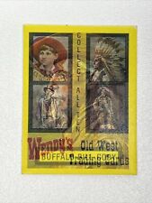 Vintage Rare Wendy’s Buffalo Bill Cody Old West Trading Cards picture
