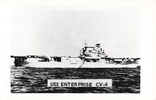 Postcard RPPC United States Navy USS Enterprise CV-6 Battleship Real Photo picture