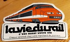  antique advertising sticker TGV SNCF TRAIN 1981 the life of the rail picture
