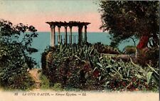 La Cote D Azur Kiosque Egyptien Antique Divided Back Postcard Unposted Vintage picture