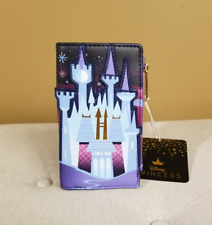 Loungefly Disney Princess Cinderella Castle Series Flap Purple Wallet NEW picture