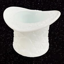 Vintage Indiana Glass Daisy and Button White Milk Glass Top Hat Catch Bowl VTG picture