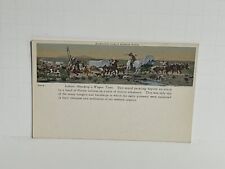 Postcard Indians Attacking a Wagon Train Detroit Publishing Co A57 picture