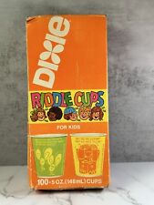 Vintage Dixie Riddle Cups For Kids - Unopened - 1977 picture