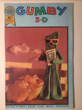 1986 #1 GUMBY 3-D COMIC, BLACKTHORNE PUBLISHING, VF+ COMIC picture