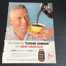 Vintage Nescafe Instant Coffee Ad Magazine Clipping MCM 1955 Decor picture