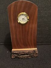 Small Desk Clock. Perfect Gift With Hand Crafted  Wooden Base picture
