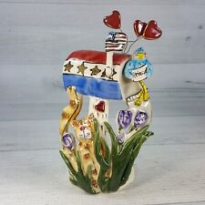 Blue Sky Clayworks Heather Goldminc Friend Mailbox Figurine Candle Holder Hearts picture