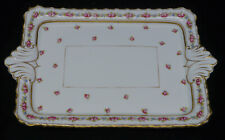VINTAGE CAULDON WARE, ENGLAND HAND PAINTED DRESSER TRAY, ROSE DECORATION picture