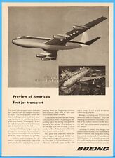 1954 Boeing N70700 Model 367-80 Prototype Renton Plant Seattle WA Original Ad picture