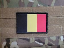 Belgium National Flag Hook Backed  Military  Style Patch  picture